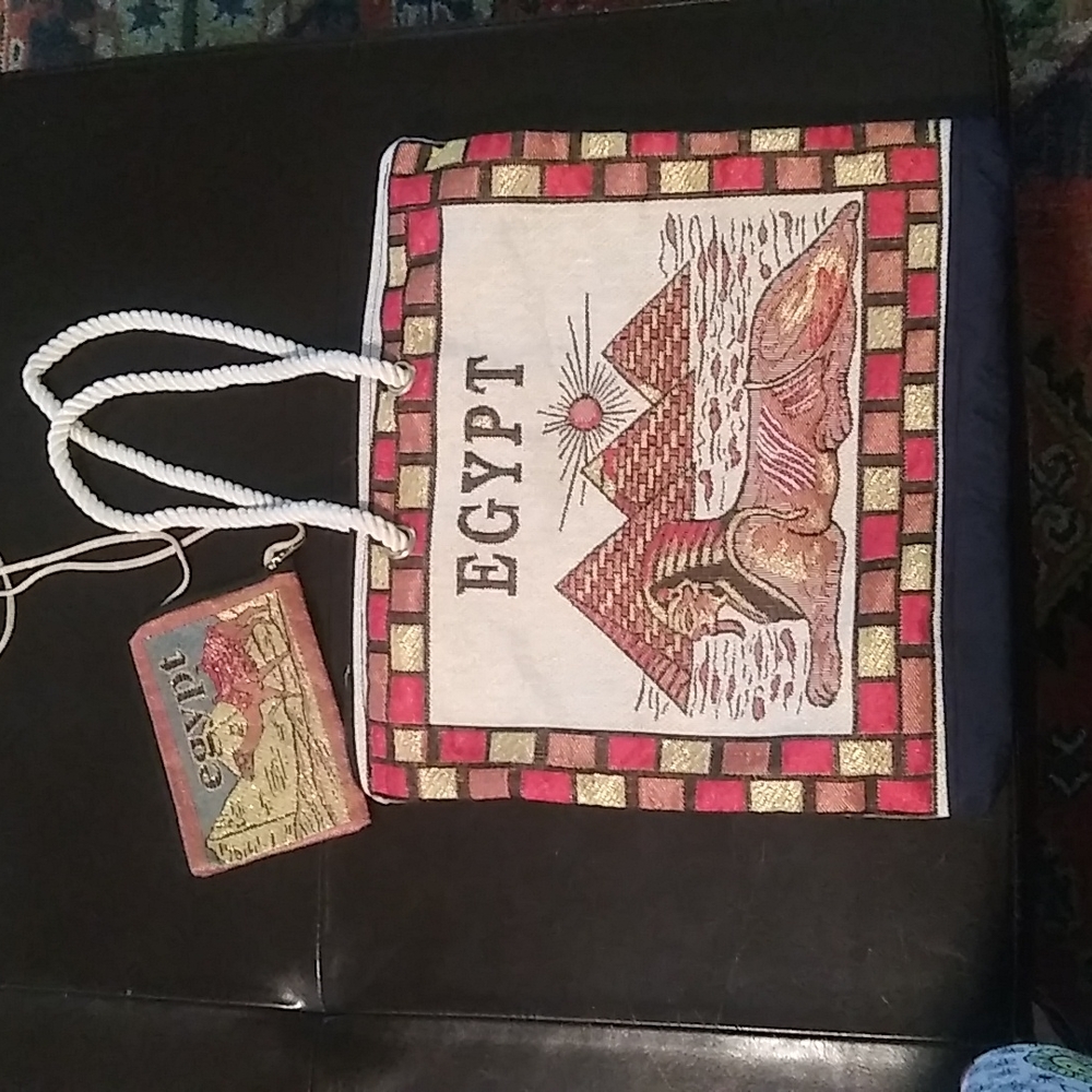 Cool Tote and matching wallet purse bought in Egypt.